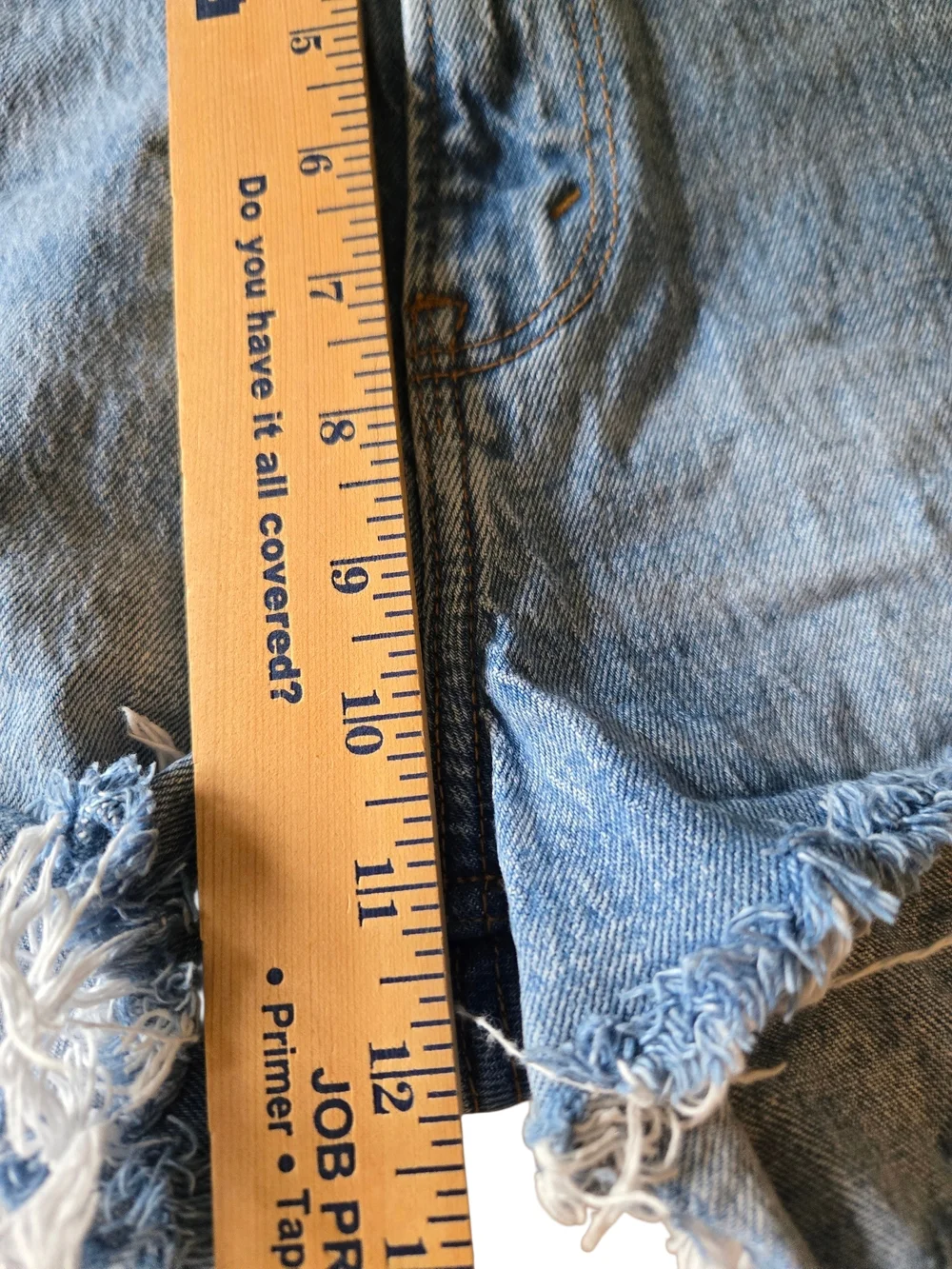 Abercrombie Mom Shorts 26 High Rise Distressed Denim Cutoff Raw Hem - Picture 6 of 7